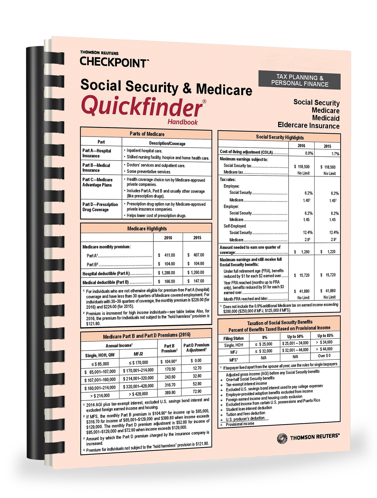 Social Security and Medicare Quickfinder Handbook (2018) - #3815 